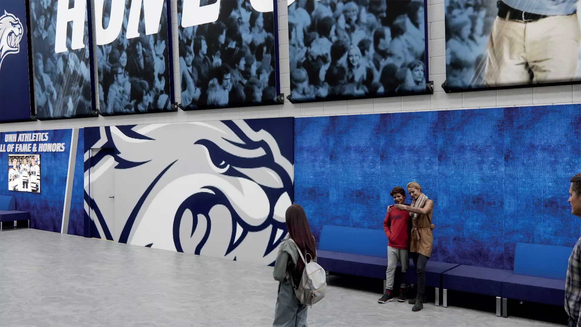 Artist rendition of the Delta Dental Lobby in the Whittemore Center