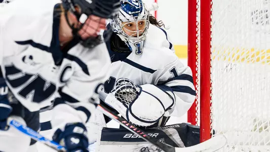 #1 Noemi Martinez defends the net.