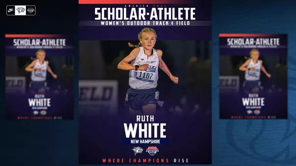 Ruth White was named the 2026 America East Women's Outdoor Track and Field Scholar-Athlete of the Year