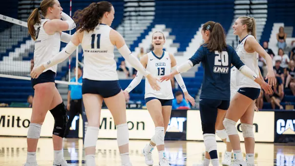 VB celebrates during a win.