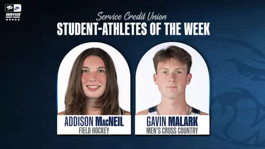 Addison MacNeil (field hockey) and Gavin Malark (cross country) were named Service Credit Union S-A of the Week_090826