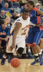 Ahelegbe Leads UNI to 64-60 Victory at TCU