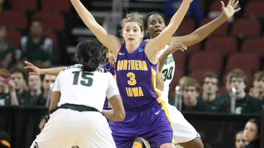 Madrigal's Heroics Lift UNI to 82-77 Overtime Win at Drake