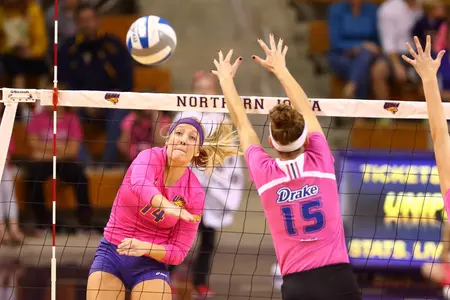 UNI Sweeps Drake on Pink Night in McLeod