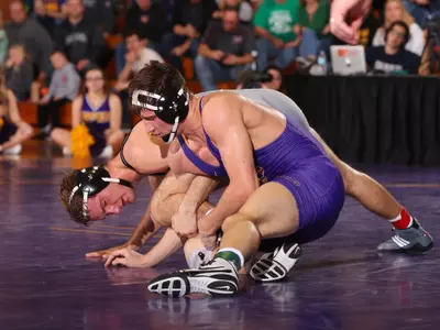 184 – #14 Drew Foster (UNI) dec. Kayne MacCallum (EMU), 12-6 (2:23 RT)
