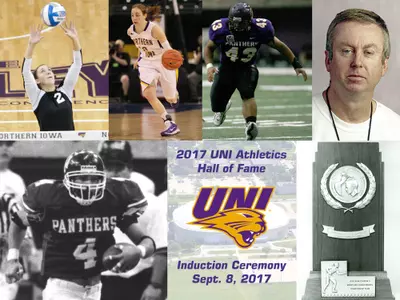 2017 UNI Athletics Hall of Fame Collage