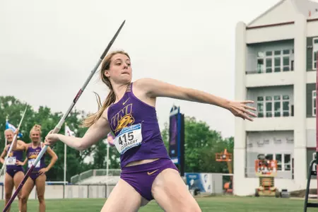 Action at the 2018 MVC Track and Field Championships at the Gibson Track and Field Complex in Terre Haute, Indiana