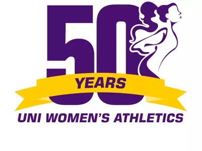 2018 50th Anniversary Women's Athletics at UNI logo