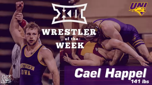 Cael Happel (Big 12 Wrestler of the Week-11/22/22)