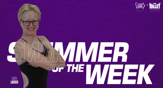 Faith Larsen (MVC Swimmer of the Week)