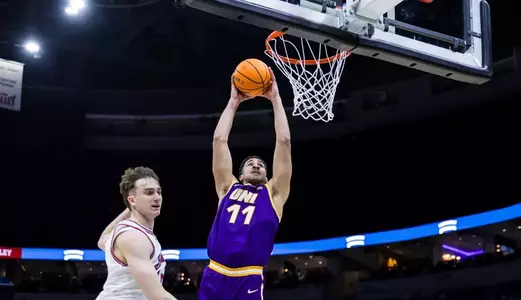 UNI men’s basketball holds off Bradley to advance to Arch Madness championship Image