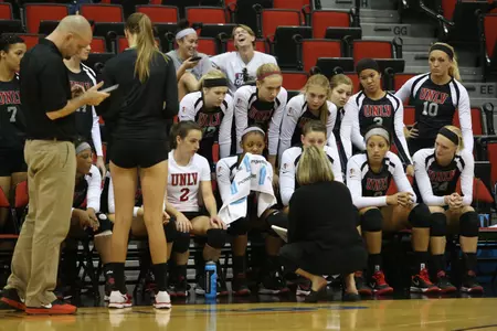 UNLV will play two road matches this week beginning with Monday night's contest at San Diego State.