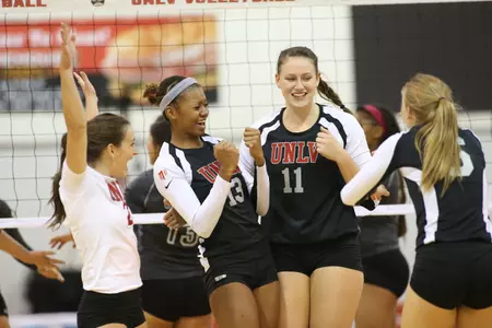 Daryn Glenn (13) and Katlin Winters (11) were key contributors in UNLV's 3-1 win Thursday.