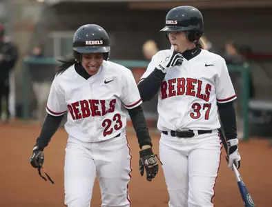 Marissa Nichols (left) and Kendall Fearn are two former Rebels coming back to play in the Alumnae Game Saturday.