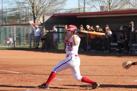 Pauline Monreal had two hits that resulted in three RBI and two runs in Saturday's 7-6 win over Nevada, Reno.