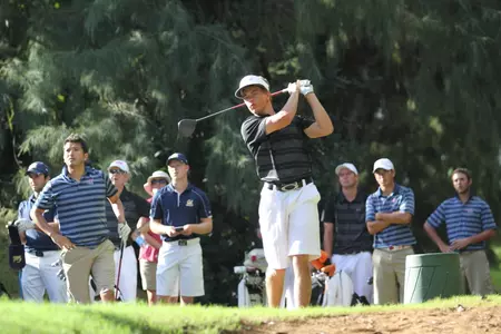 Carl Jonson shot 1-under 69 during the first round of The Goodwin to lead the Rebels.