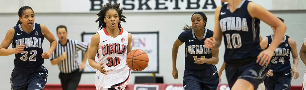Mia Bell posted her first career double-double with 14 points and 10 assists in the win over the Wolf Pack.
