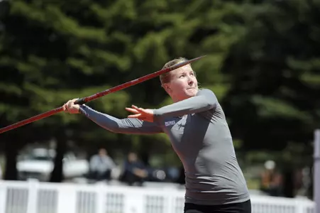 Kylee Vandenberg is in ninth place after day one of the heptathlon at the 2015 Mountain West Outdoor Championships.