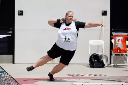 MacKenna Howard finished fifth overall in the shot put at the USATF Outdoor Junior Championships Friday.