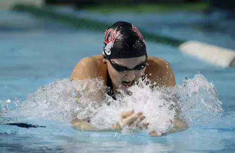 Lina Rathsack continues her win streak in the 100 breast.