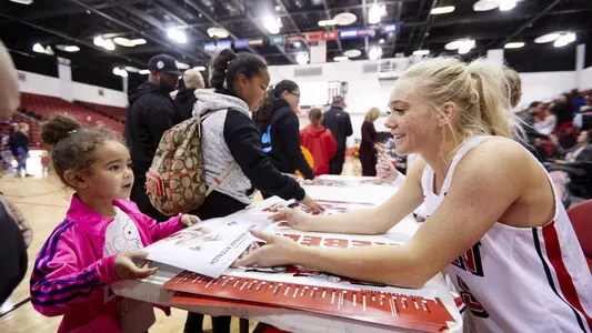 Fan signing after game