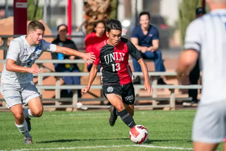 Men's Soccer vs Houston Baptist at Peter Johann Soccer Field on Oct 8, 2021. Rebels won 2-1.