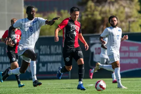 Men's Soccer vs Houston Baptist at Peter Johann Soccer Field on Oct 8, 2021. Rebels won 2-1.