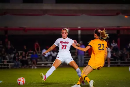 Women's soccer vs California at Peter Johann Soccer Field on September 15, 2022. Rebels lost 0-2.