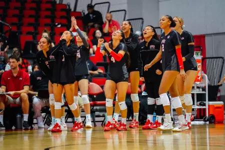 Volleyball vs Boise State University at Cox Pavilion on October 15, 2022. Rebels won 3-0.
