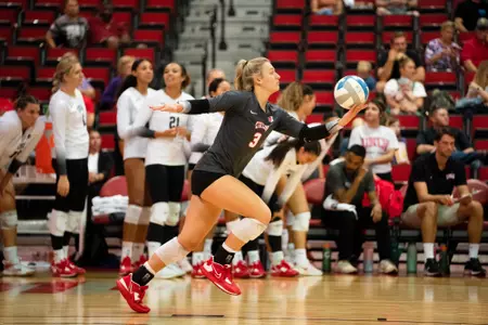 Volleyball vs Weber State University at the Cox Pavilion on September 1, 2022. Rebels won 3-1.