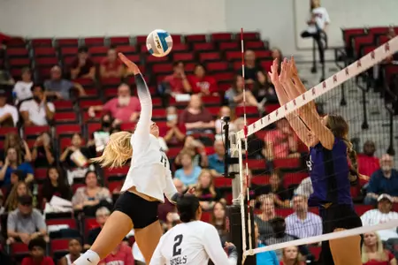 Volleyball vs Weber State University at the Cox Pavilion on September 1, 2022. Rebels won 3-1.