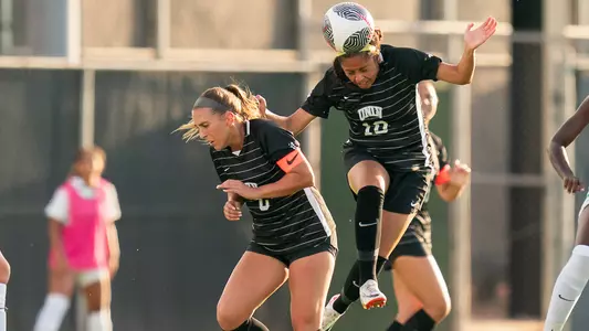 Women's Soccer - Mimi Mendoza goes airborne