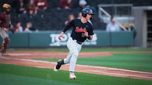 Gallegos rounding first base
