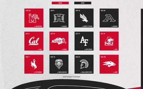 Football schedule graphic