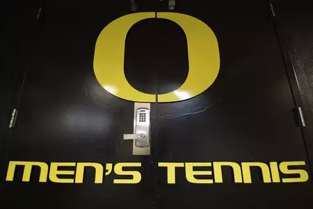The Oregon Ducks Menâ??s Tennis locker room at Mac Court and the Student Tennis Center in Eugene, Oregon on February 02, 2022 (Isaac Wasserman/ Eric Evans Photography)