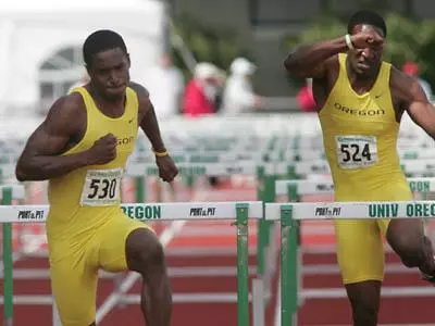 Eric Mitchum, Oregon, (530) (first, 13.65, w:-1.1), A.K. Ikwuakor, Oregon (524)