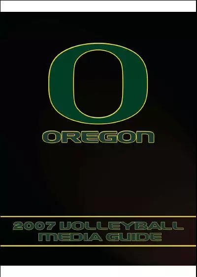 2007 Oregon Volleyball Media Guide