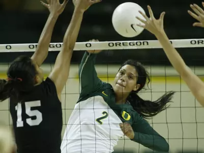 Neticia Enesi, 2008 Oregon Volleyball Photo by Eric Evans, Copyright 2008.