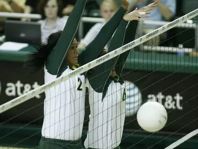 Neticia Enesi, 2008 Oregon Volleyball Photo by Eric Evans, Copyright 2008.