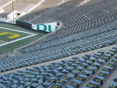 Black Towels at Autzen Pregame