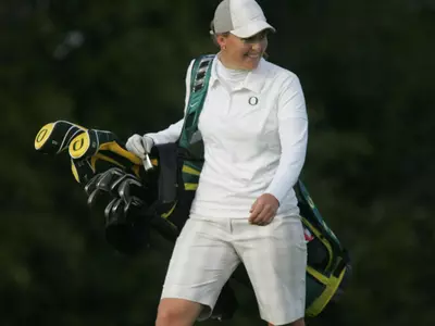 Cathryn Bristow, 2008-09 Oregon Golf, photo by Geoff Thurner, Copyright 2008.