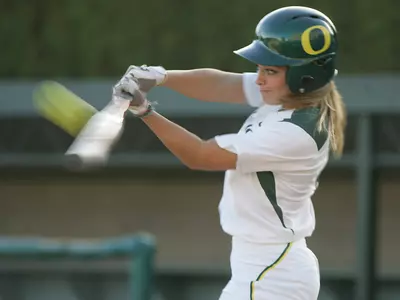 Allie Burger, 2009-10 Oregon Softball Photo by Geoff Thurner, Copyright 2009.
