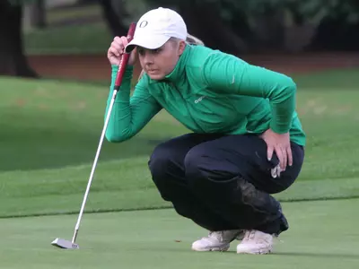 Ashley Edwards, 2009-10 Oregon Golf - Photo by Geoff Thurner, Copyright 2009.