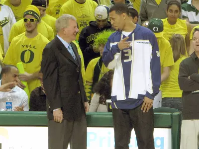 Dick Harter and Brandon Roy