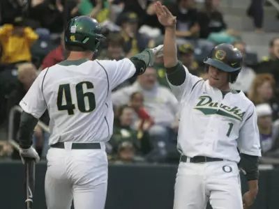 Ryan Hambright & Danny Pulfer, Baseball 2010 vs. USC April 23, 2010 Eric Evans