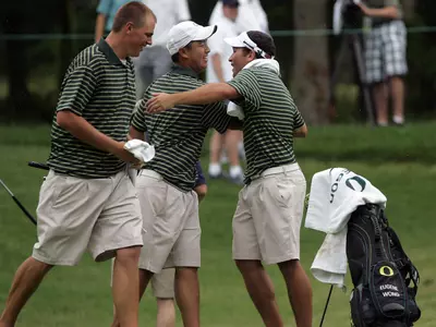 Daniel Miernicki, Eugene Wong, Andrew Vijarro, 2010 Oregon Men's Golf,
