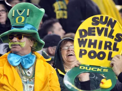 Fans, Oregon Football 2011. Photo by Geoff Thurner, Copyright 2011