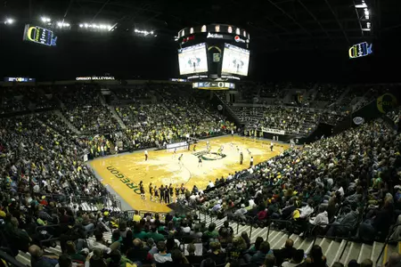 Matthew Knight Arena, 2011 Oregon Volleyball (Record Crowd 6,210).
