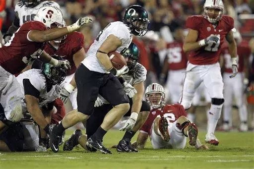 Oregon defensive end Brandon Hanna,