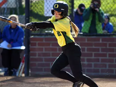 Allie Burger, 2011 Oregon Softball Photo by Geoff Thurner, Copyright 2011.